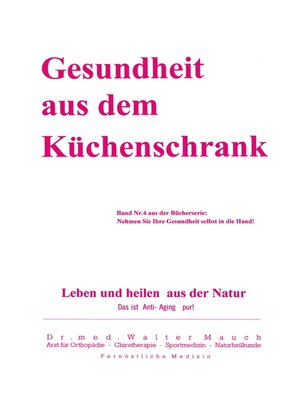 cover image of Gesundheit aus dem Küchenschrank
